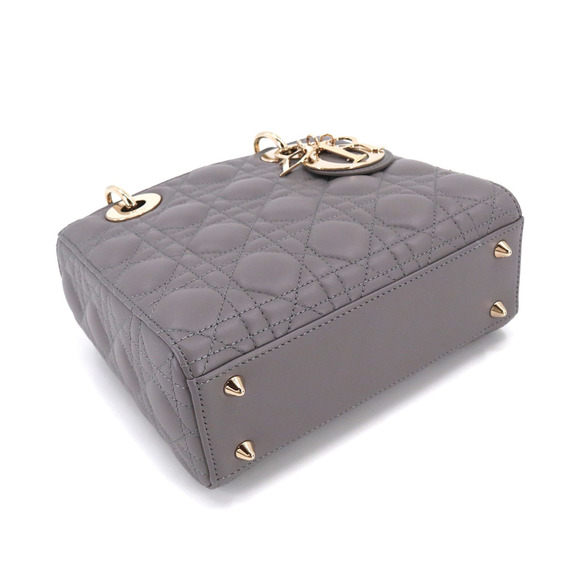 Christian Dior My ABCDior Small 2way Hand Shoulder Bag Leather Gray M05380CAL... - Picture 4 of 10